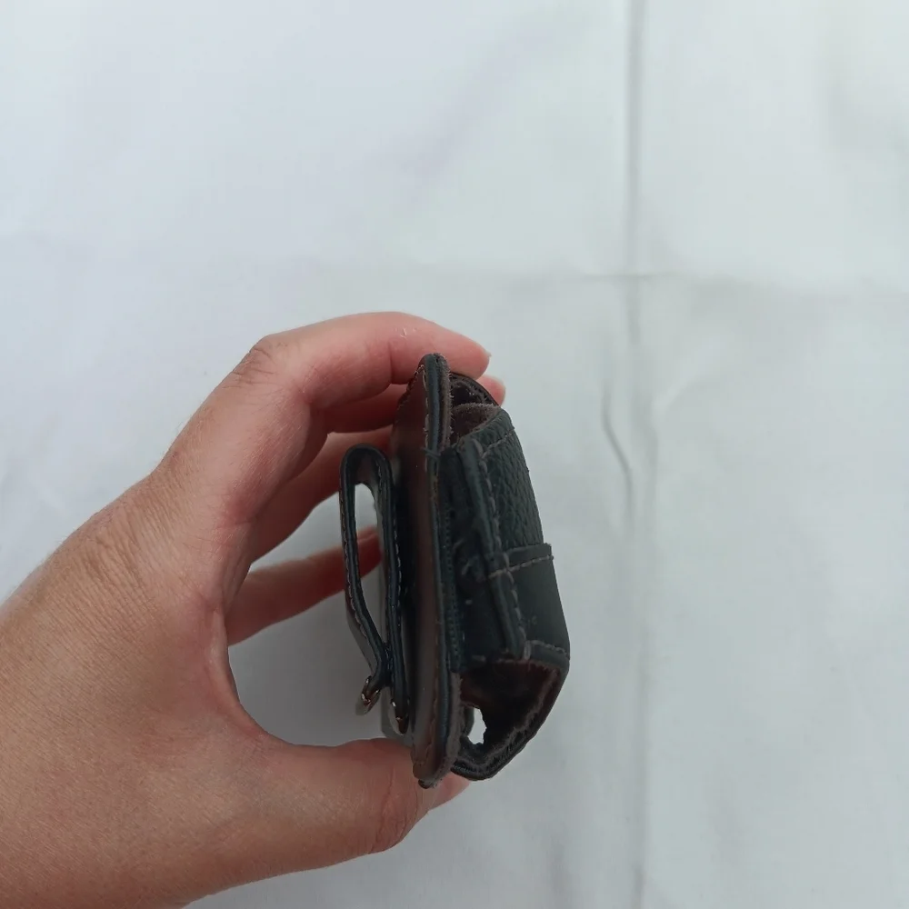 Verizon Universal Cell‎ Phone Holster Case Belt Clip Small Black Leather Pouch
